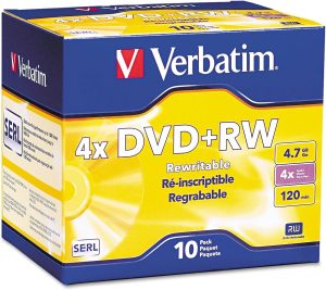 VERBATIM DVD+RW 4,7GB DVD+RW 4X pack 10