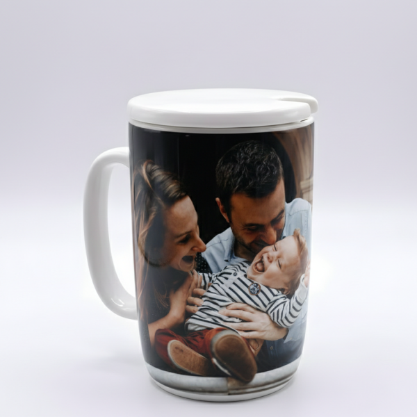 LEIGHTON mug blanc avec couvercle 320ml