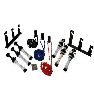 Support de Fond Mural avec Enrouleurs et chaînes pour 3 fonds